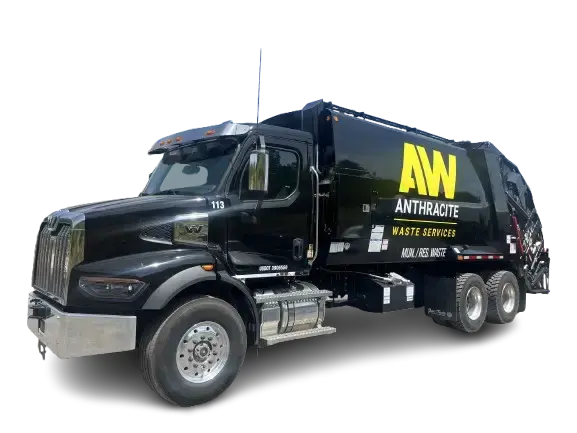 Anthracite Waste garbage truck